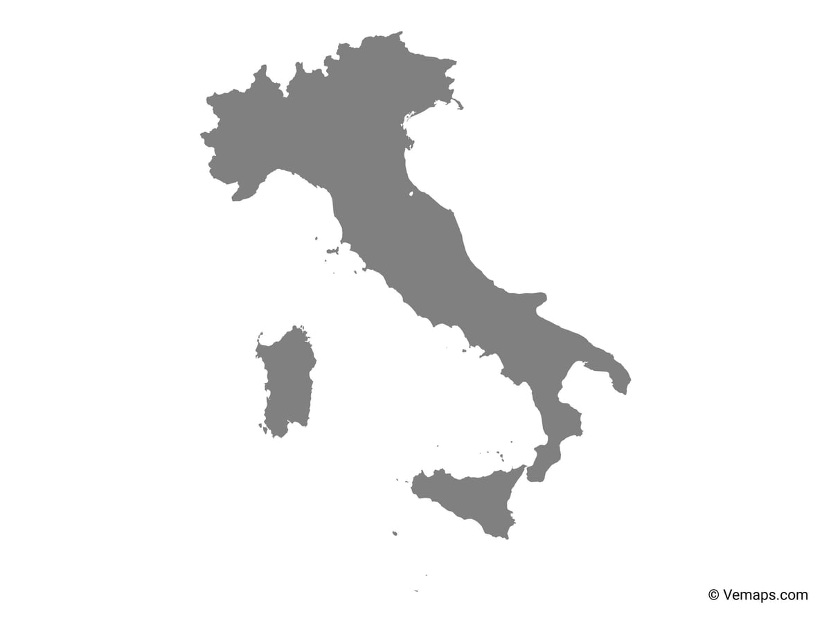 kaart van Italië vector