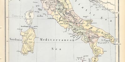 Historische kaart van Italië
