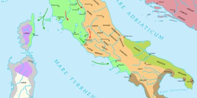 Kaart van het oude Italië