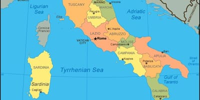 Laat me een kaart van Italië