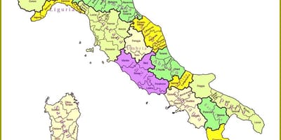 Italië kaart regio ' s provincies
