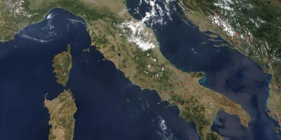 Kaart van Italië satelliet