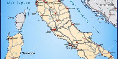 Italië snelweg kaart