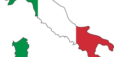 Kaart van Italië vlag