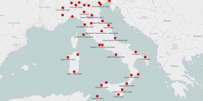Kaart van Italië zien luchthavens