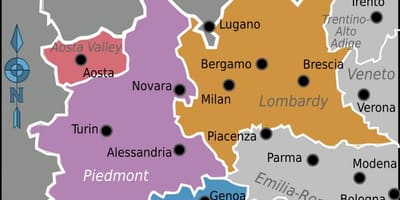 Noord-west Italië kaart bekijken
